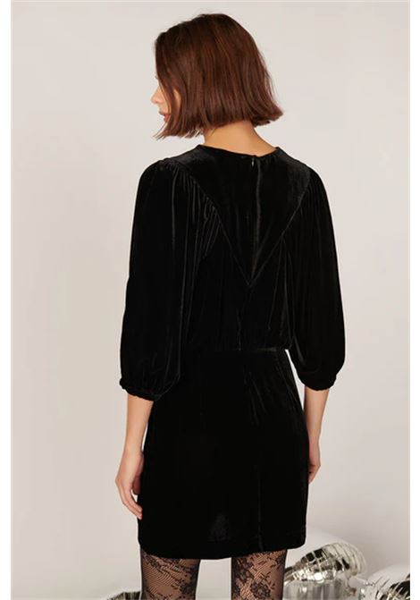 Des Petits Hauts Landria Noir Viscose Velvet Dress Des Petits Hauts |  | 1H250500NOIR